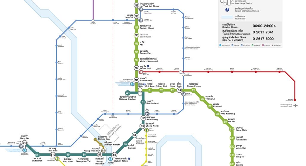 Bangkokin metrojen kartta