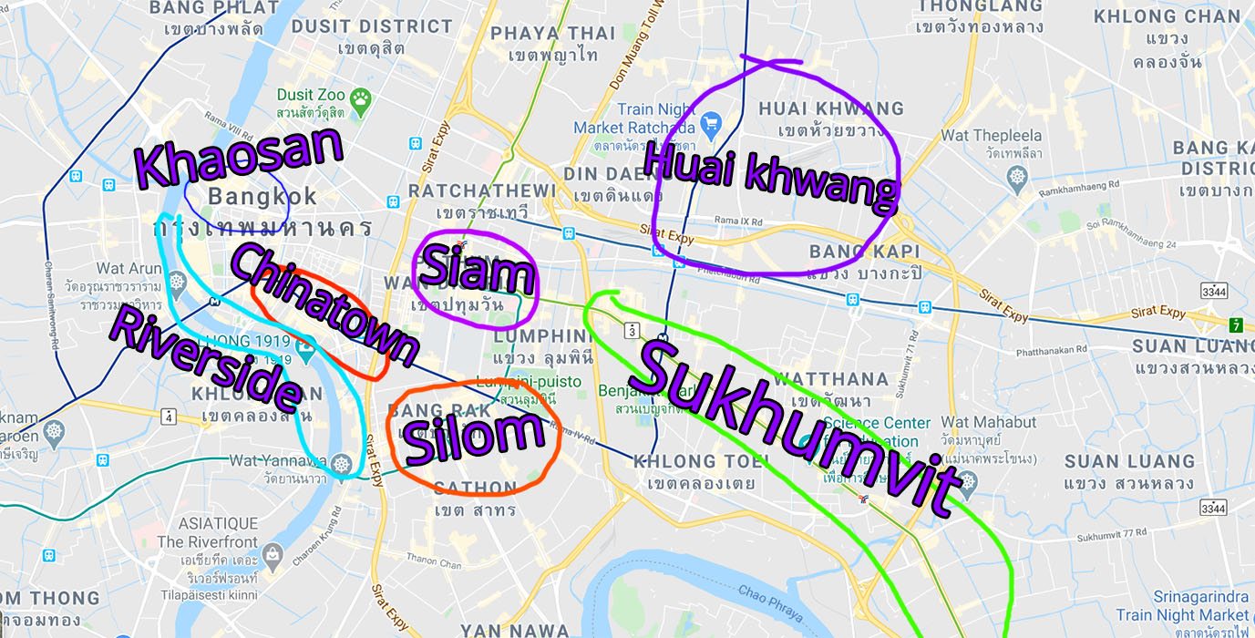 Bangkok kartta